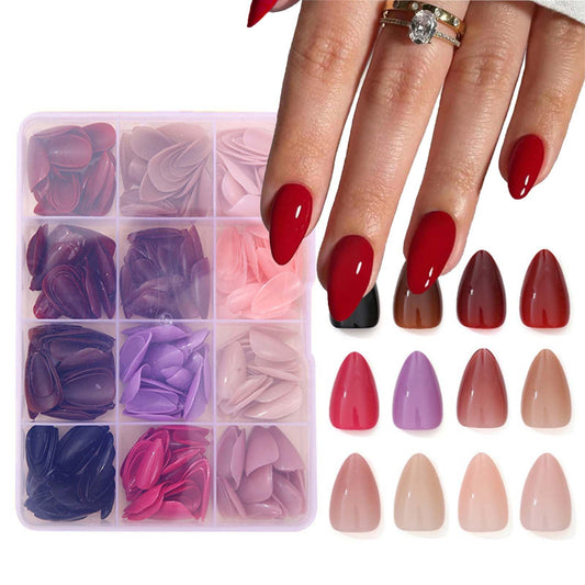 Rokhevn almond nails tips 360pcs box for quick at-home manicure