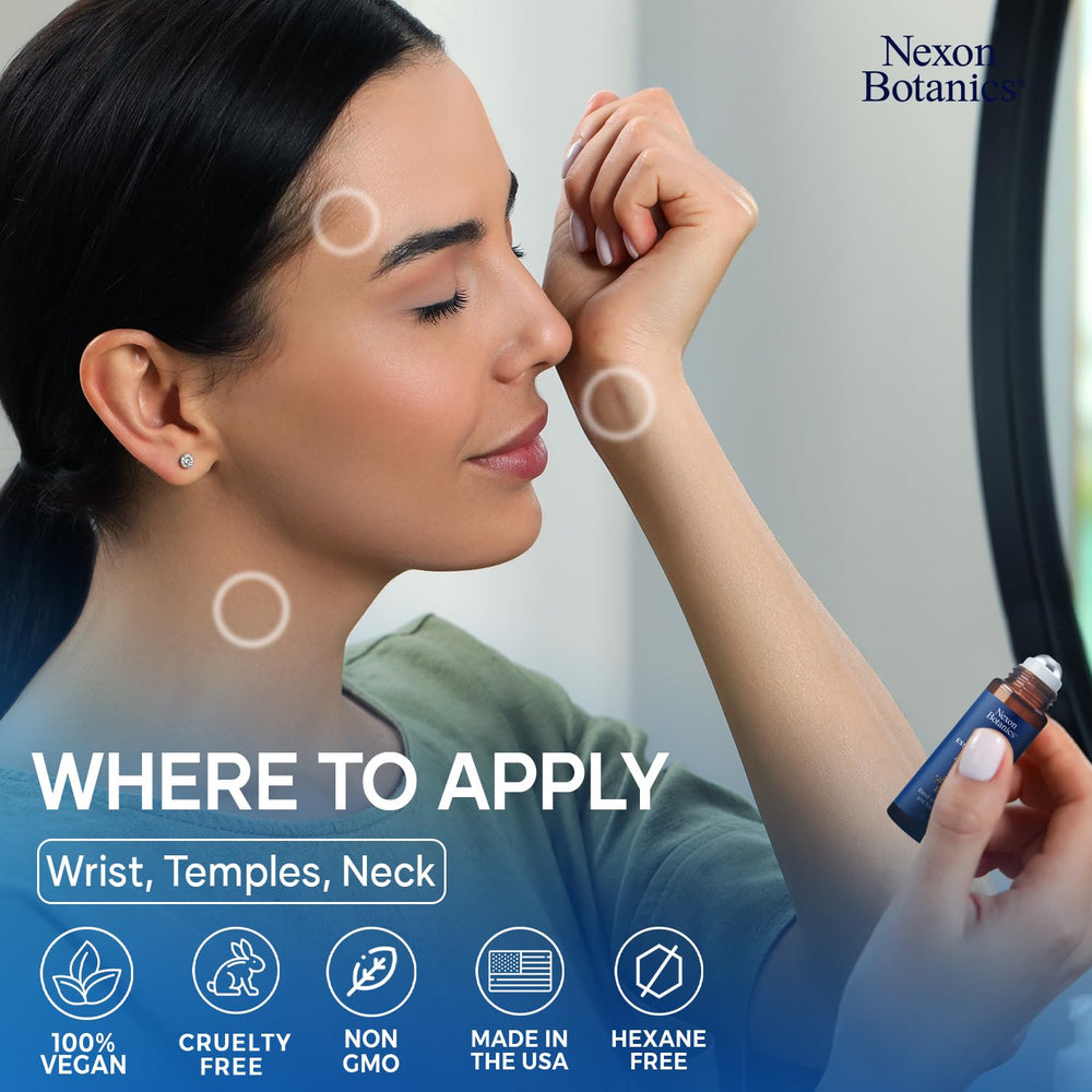 Roll-on being applied to the skin for nourishment