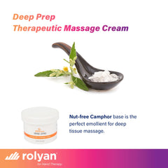 Applying Rolyan Deep Prep Therapeutic Massage Cream for deep tissue massage