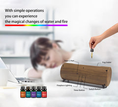 Romanplux flame diffuser offers 1, 3, and 5-hour timers for tailored sessions