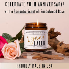 Romantic sandalwood rose scent fills a room