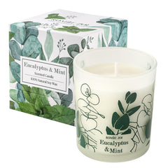 Front view of ROMIIE ZOI Scented Candle in eucalyptus & mint (6oz/170g)