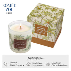 Creamy coconut and sandalwood fragrance notes