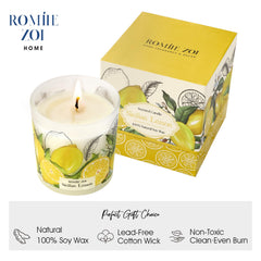 Gift-ready ROMIIE ZOI candle packaging in keepsake box