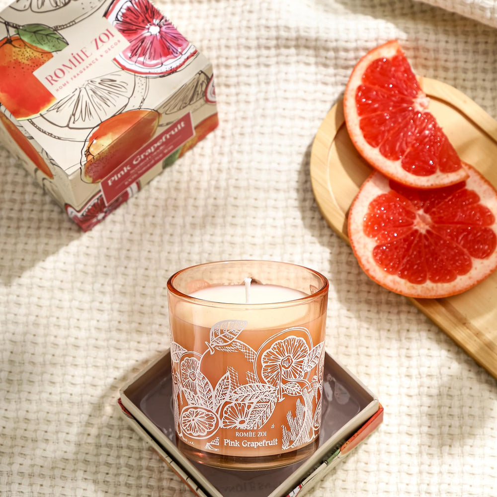 6oz (170g) candle label and packaging close-up