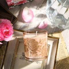 Candle burning to create a relaxing ambiance