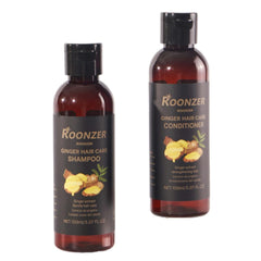 ROONZER Ginger Shampoo bottle showing refreshing cleanse and scalp stimulation