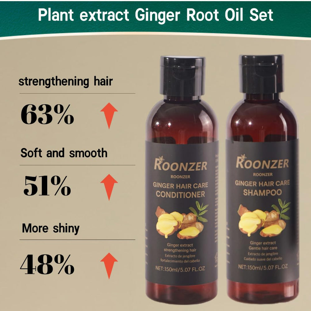 ROONZER Hair after use close-up showing silky, frizz-free texture