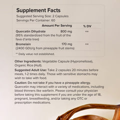 Certificate of Analysis for Rootcha Quercetin with Bromelain