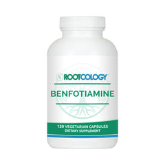Rootcology Benfotiamine 300mg bottle with 120 capsules