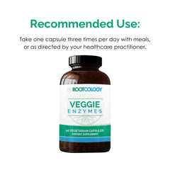 Label highlight of 14-enzyme blend in Rootcology product