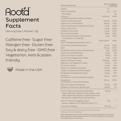 Seven organic superfoods and probiotics in formula