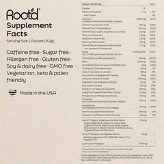 Packaging of Root'd multivitamin powder packets