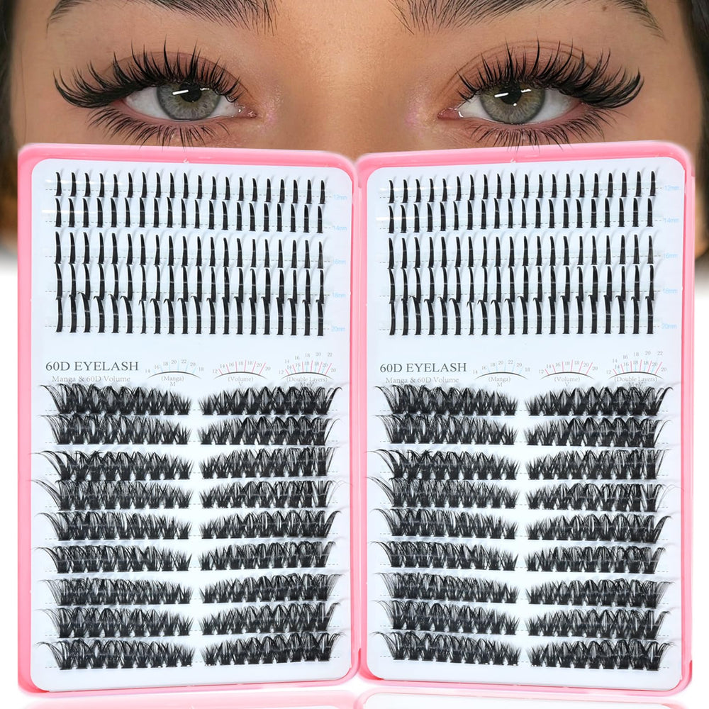 Rootoo lash clusters spikes 60D left right for fuller, natural-looking lashes.