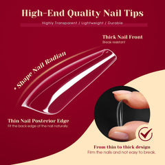 ROSALIND acrylic false nail tips for durable, natural-looking extensions.