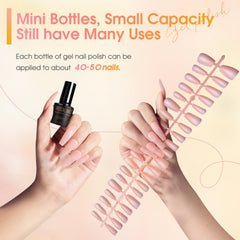 ROSALIND Glitter Gel on hand demonstrates quick-dry long-lasting manicure.