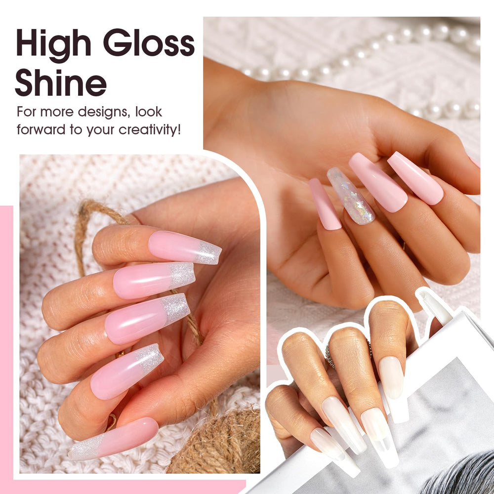 ROSALIND encapsulated nail extension application for French tips.