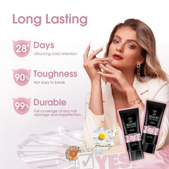 ROSALIND Nail shapes like square, oval, coffin with poly gel.