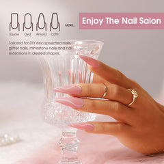 ROSALIND Nude&Clear poly extension gel swatches display color options for delicate looks