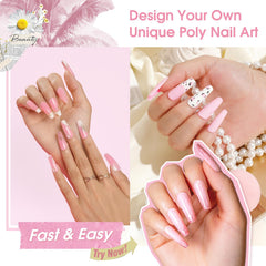 ROSALIND nail gel supports coffin and French manicure shapes.