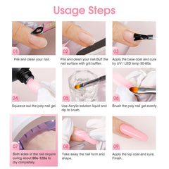 ROSALIND Pearl Pink Poly Nail Gel offers long-wear results.