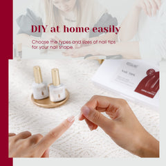 ROSALIND PMMA acrylic nail tips with 12 sizes for precise fit.