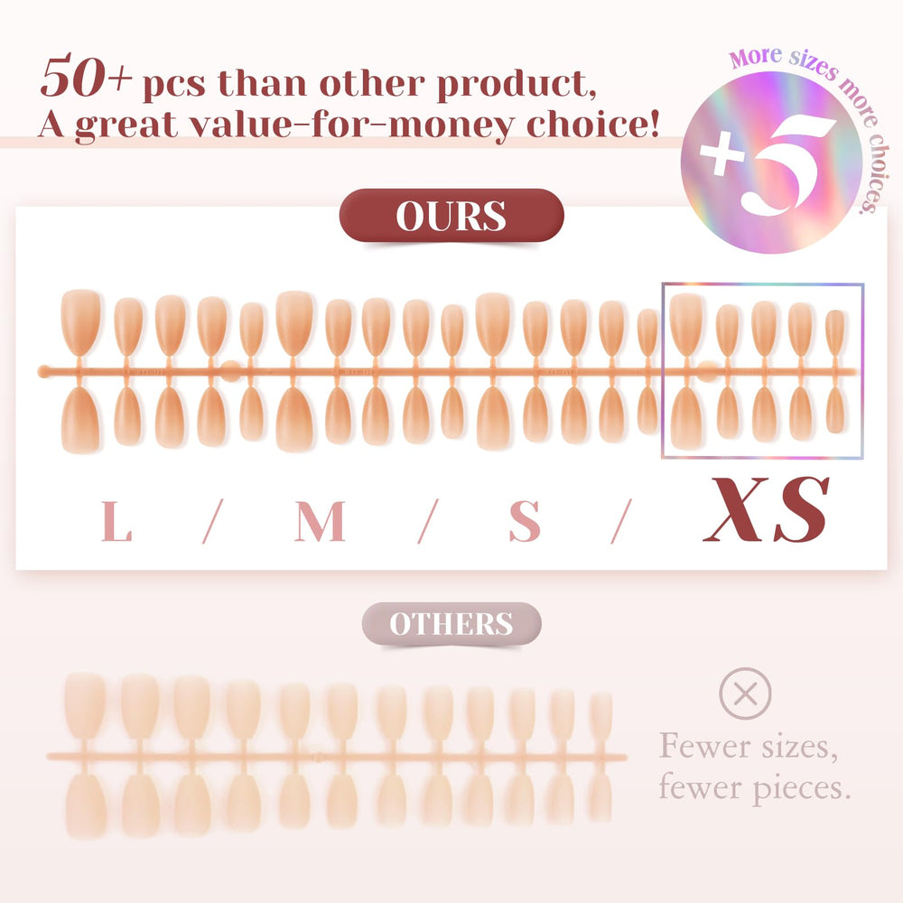 ROSALIND thicker front edge and natural bed for durable nail extensions