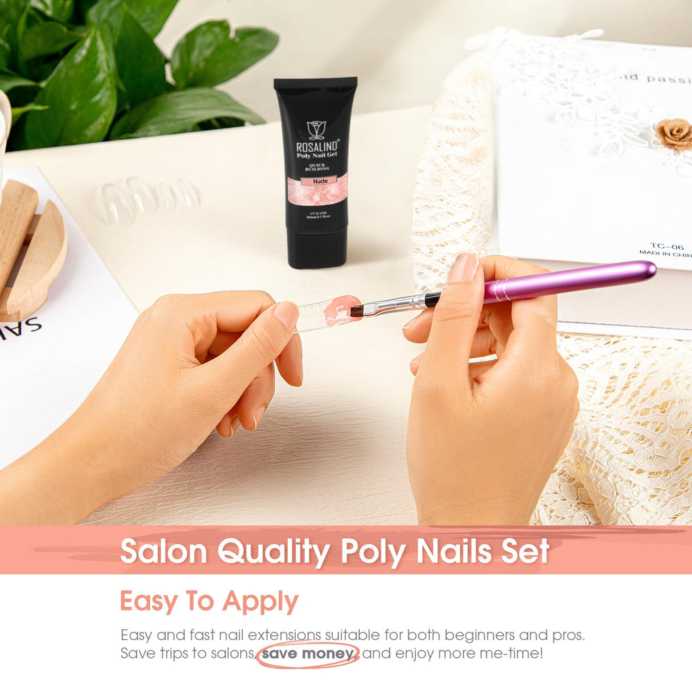 UV lamp curing ROSALIND gel for fast hardening and durable finish.