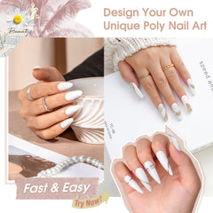 ROSALIND White Poly Extension Gel 90-120s cure time under UV/LED lamp.