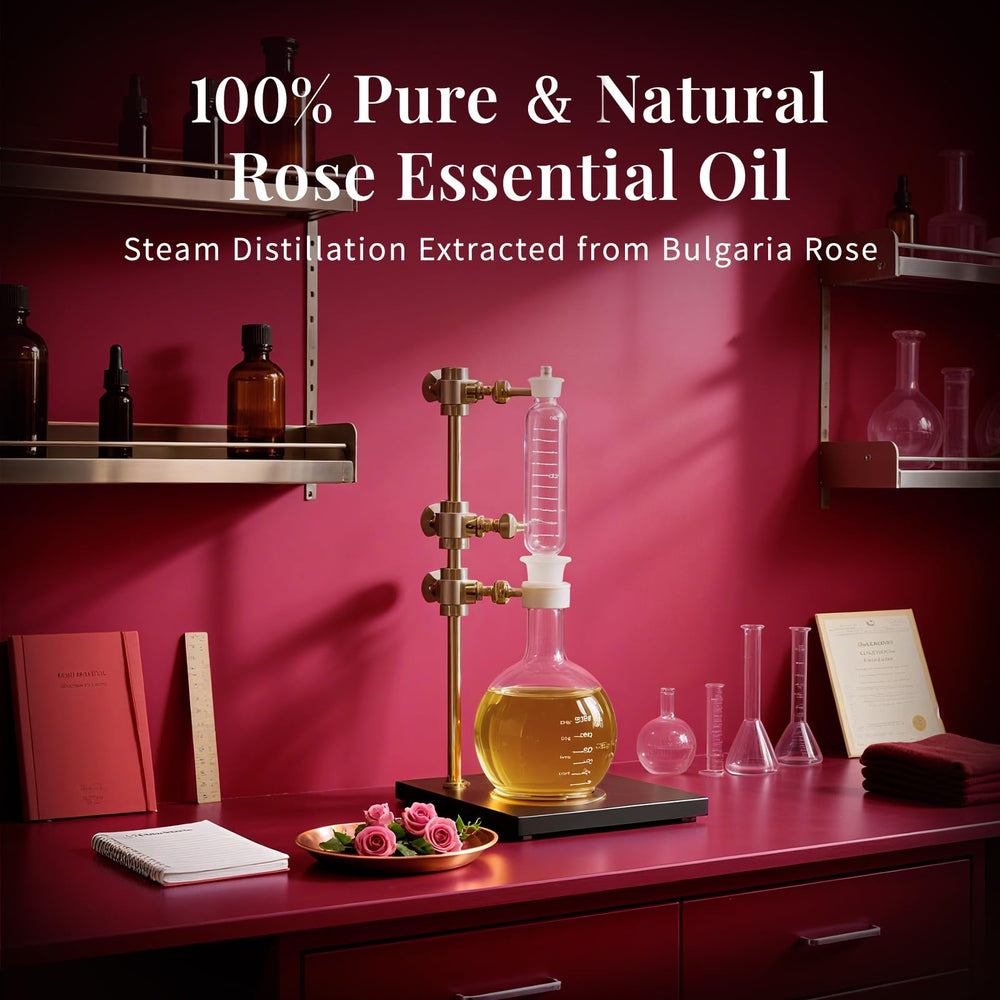 Rose essential oil for hair care and smoother hair