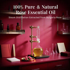 Rose essential oil for hair care and smoother hair