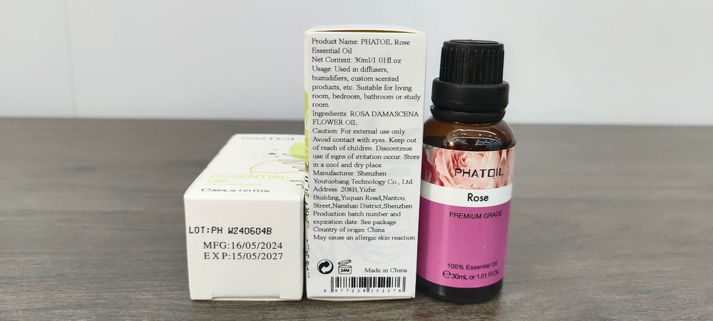 Gift-ready PHATOIL Rose Essential Oil packaging