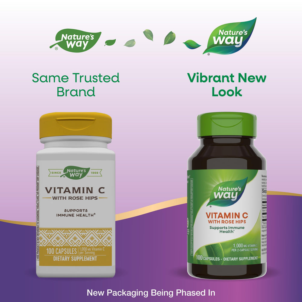 Graphic illustrating immune support from Vitamin C with Rose Hips