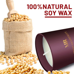 Rose, jasmine and vanilla soy wax candle