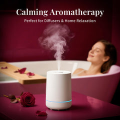 Rose oil used in a diffuser for aromatherapy