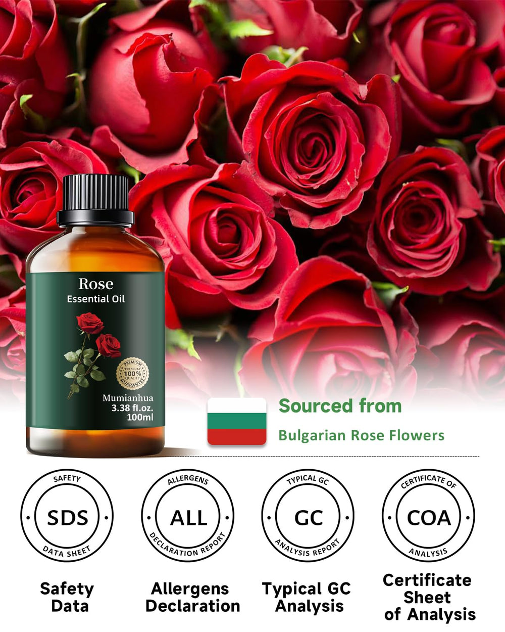 Rose oil applied to skincare routine