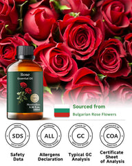 Rose oil applied to skincare routine