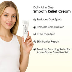Applying Roseblem Relief Cream on skin for gentle daily relief