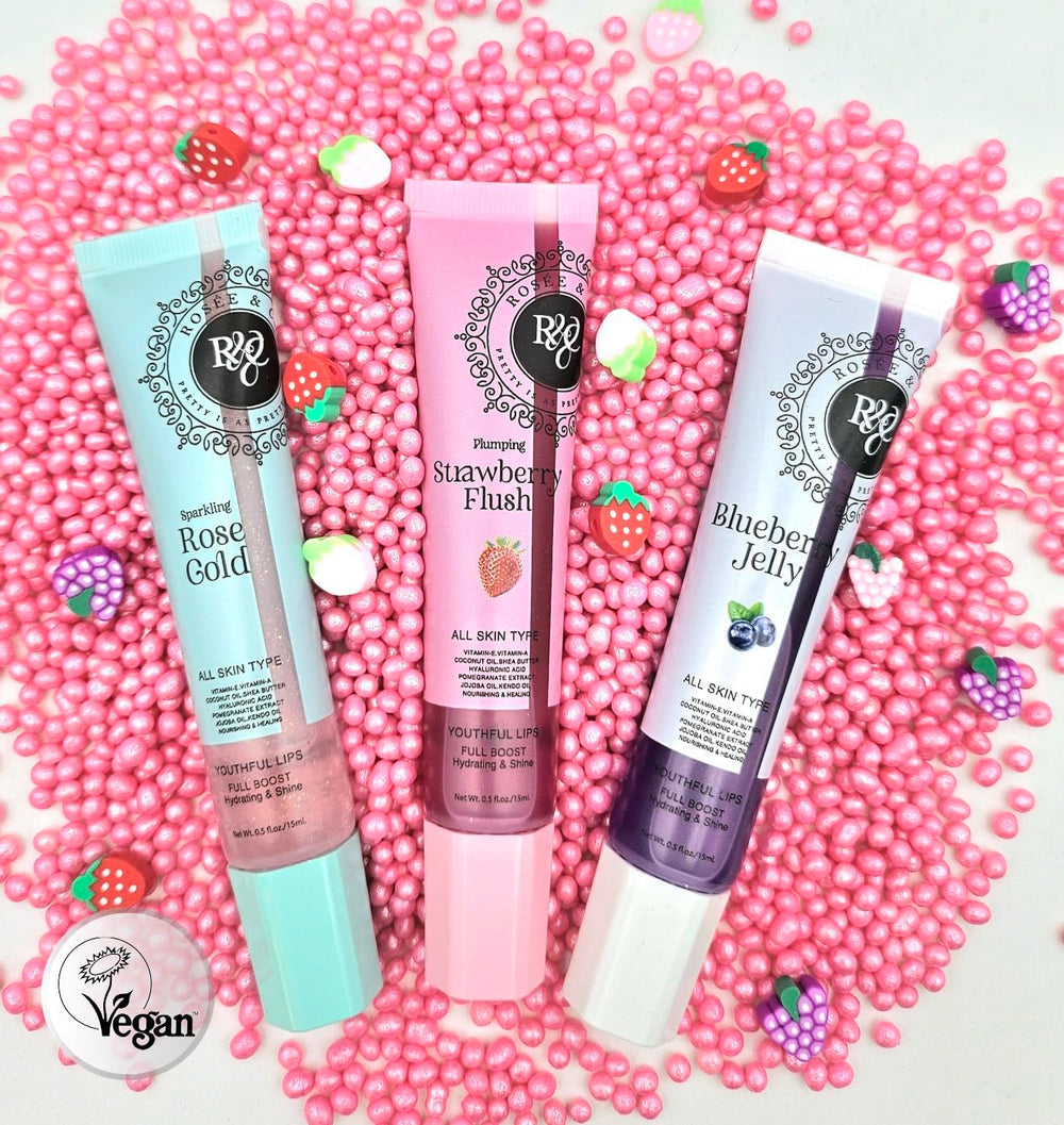 Rosee & Co Lip Gloss vegan and cruelty-free certified for guilt-free beauty