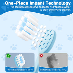 RoseFish children's toothbrushes in four colors for kids ages 2-8