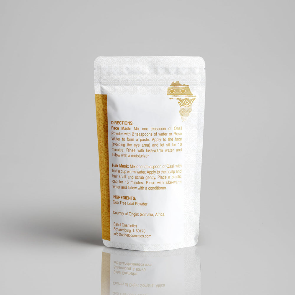 Roselle Naturals Qasil powder hair mask paste improves texture from roots to tips