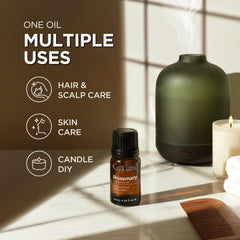 Diffuser with rosemary essential oil releasing scent