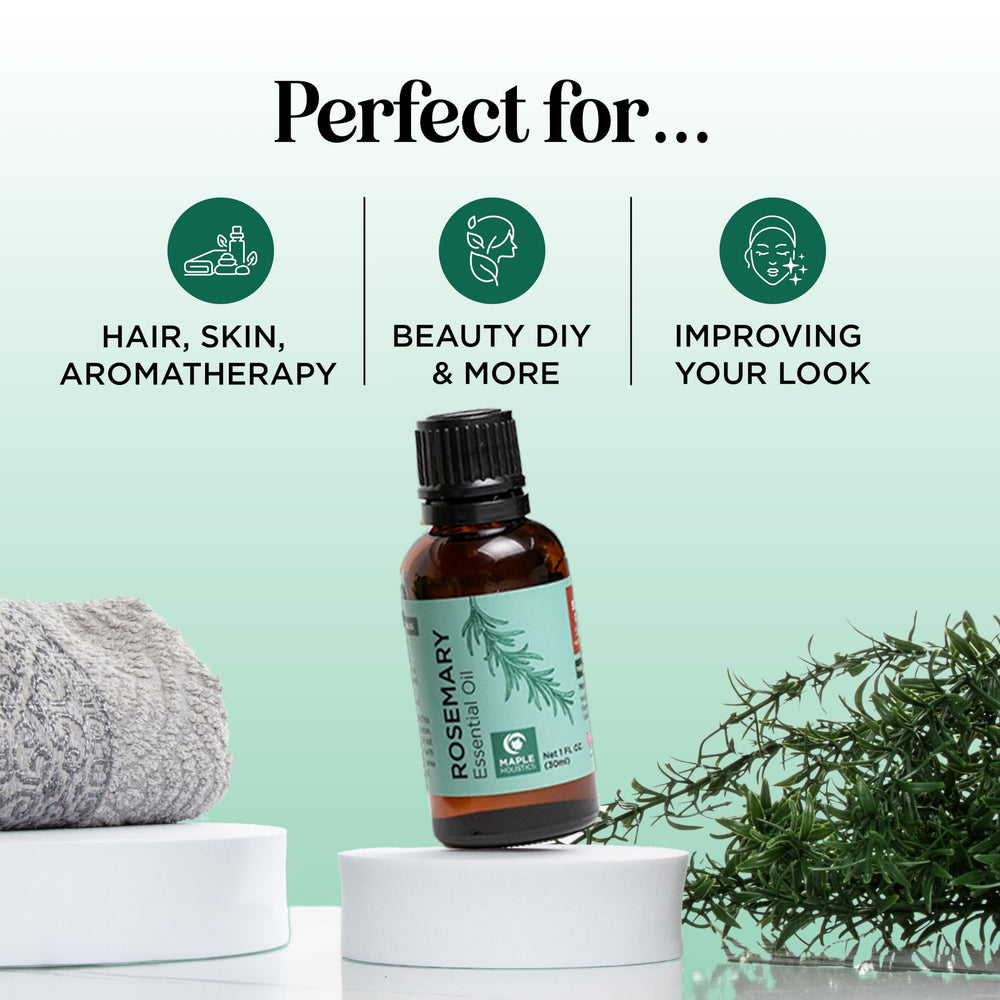 Diffuser with rosemary essential oil for aromatherapy