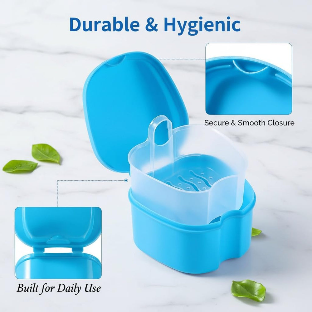 Durable ABS material denture container