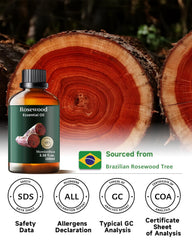 Rosewood essential oil used in candles and soaps