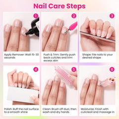 Rosiour Nail Files and Buffers with Dust Brush for a flawless finish.