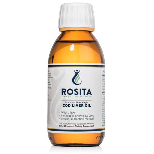 Rosita Extra Virgin Cod Liver Oil Liquid bottle product shot