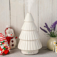 Home office setup with Christmas diffuser