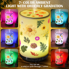 Rossesay diffuser shows 7-color LED mood lighting for relaxation