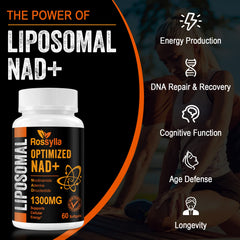 Graphic illustrating liposomal delivery for NAD+